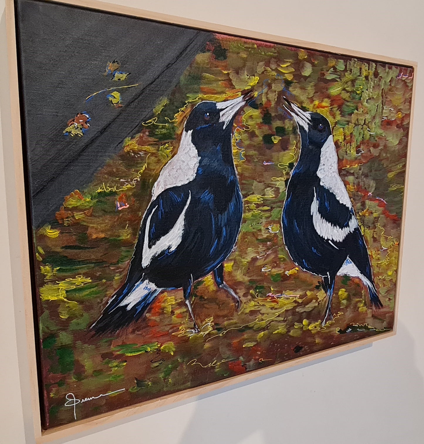 Song Birds Original Magpie Painting