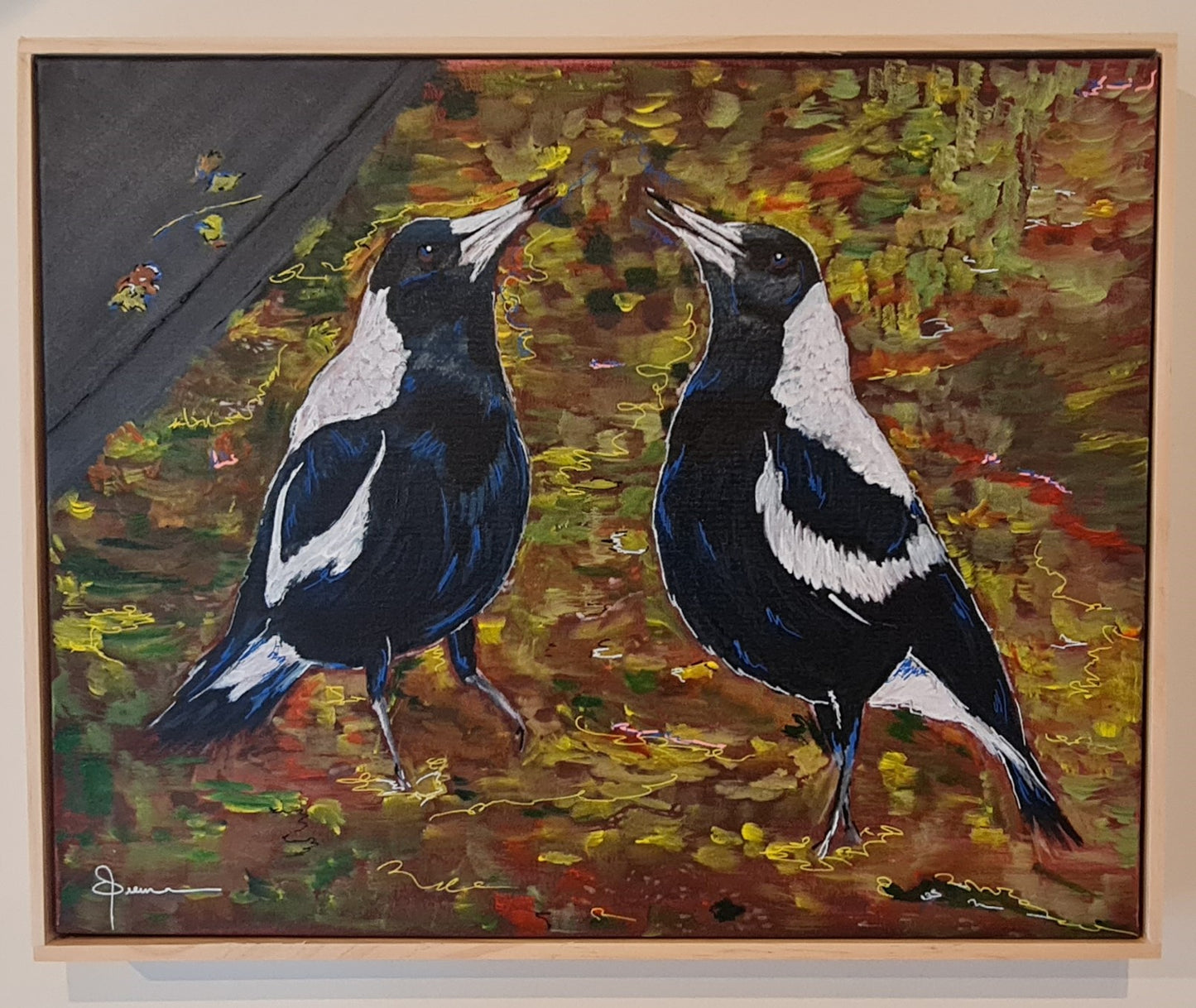 Song Birds Original Magpie Painting